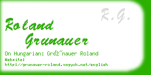 roland grunauer business card